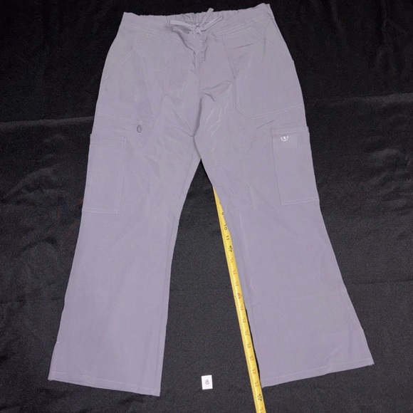 AllHeart Size Extra Small-P Unisex Drawstring Scrub Pants Straight Leg Gray - Picture 7 of 8